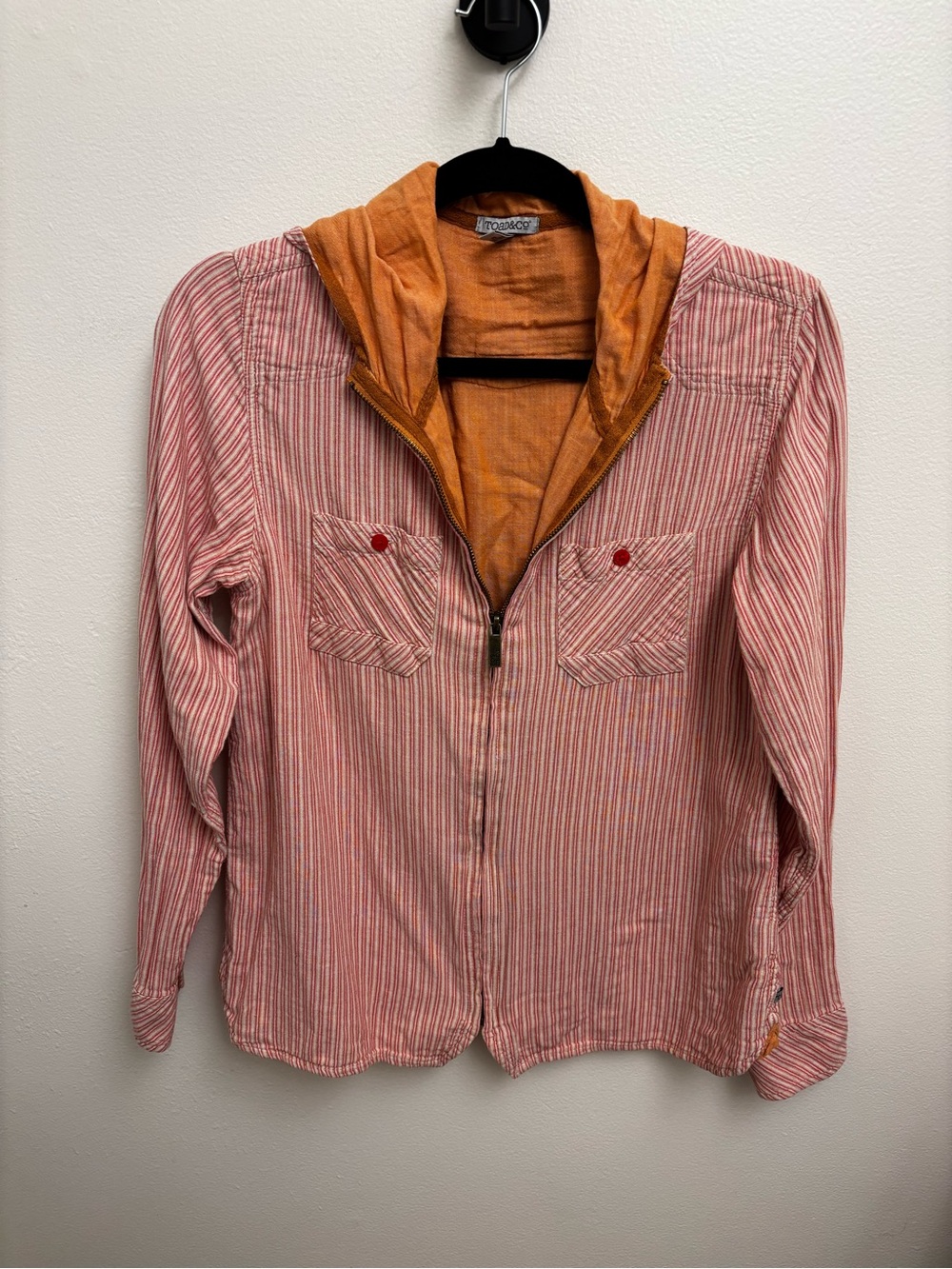 Toad&Co Utility Striped Soufflé Barn Jacket Organic Cotton Lightweight Shacket